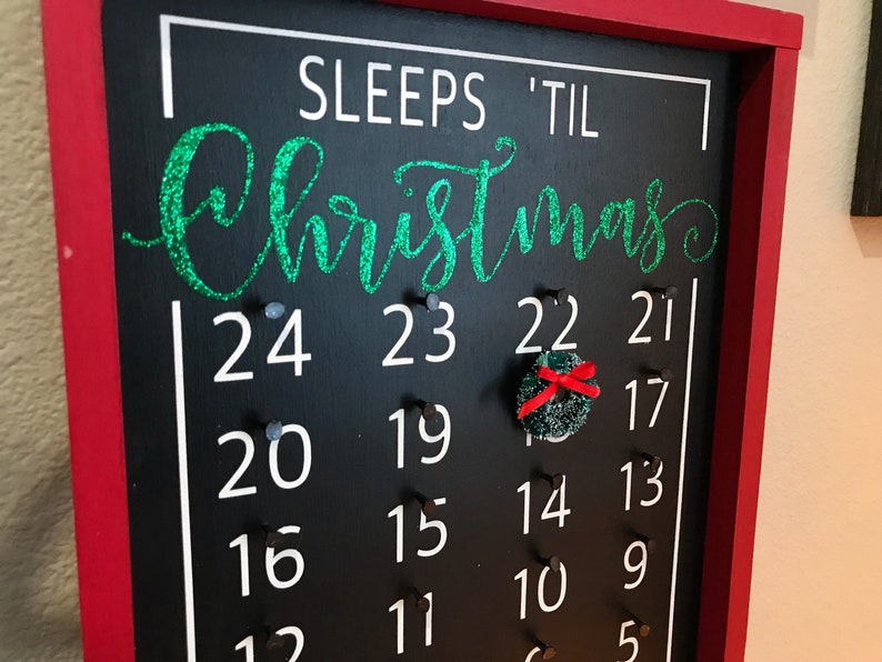 Sleeps til Christmas christmas advent calendar Christmas Etsy