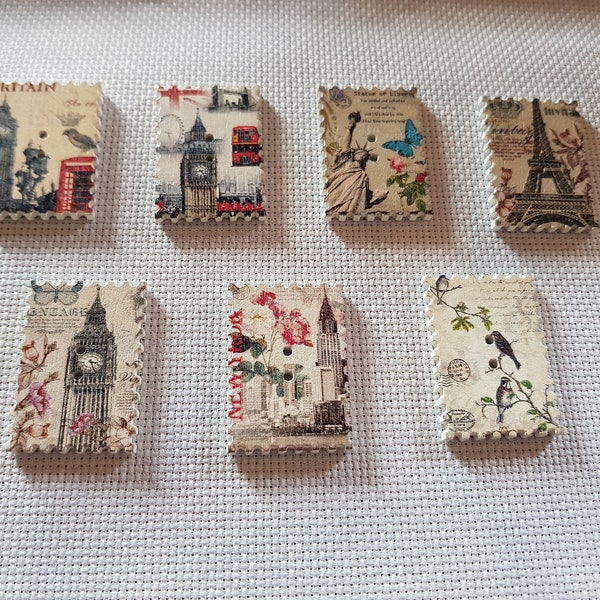 Vintage Stamp Needle Minders