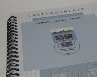 Retro Notizbuch Ersttagsblatt blanco DIN A5