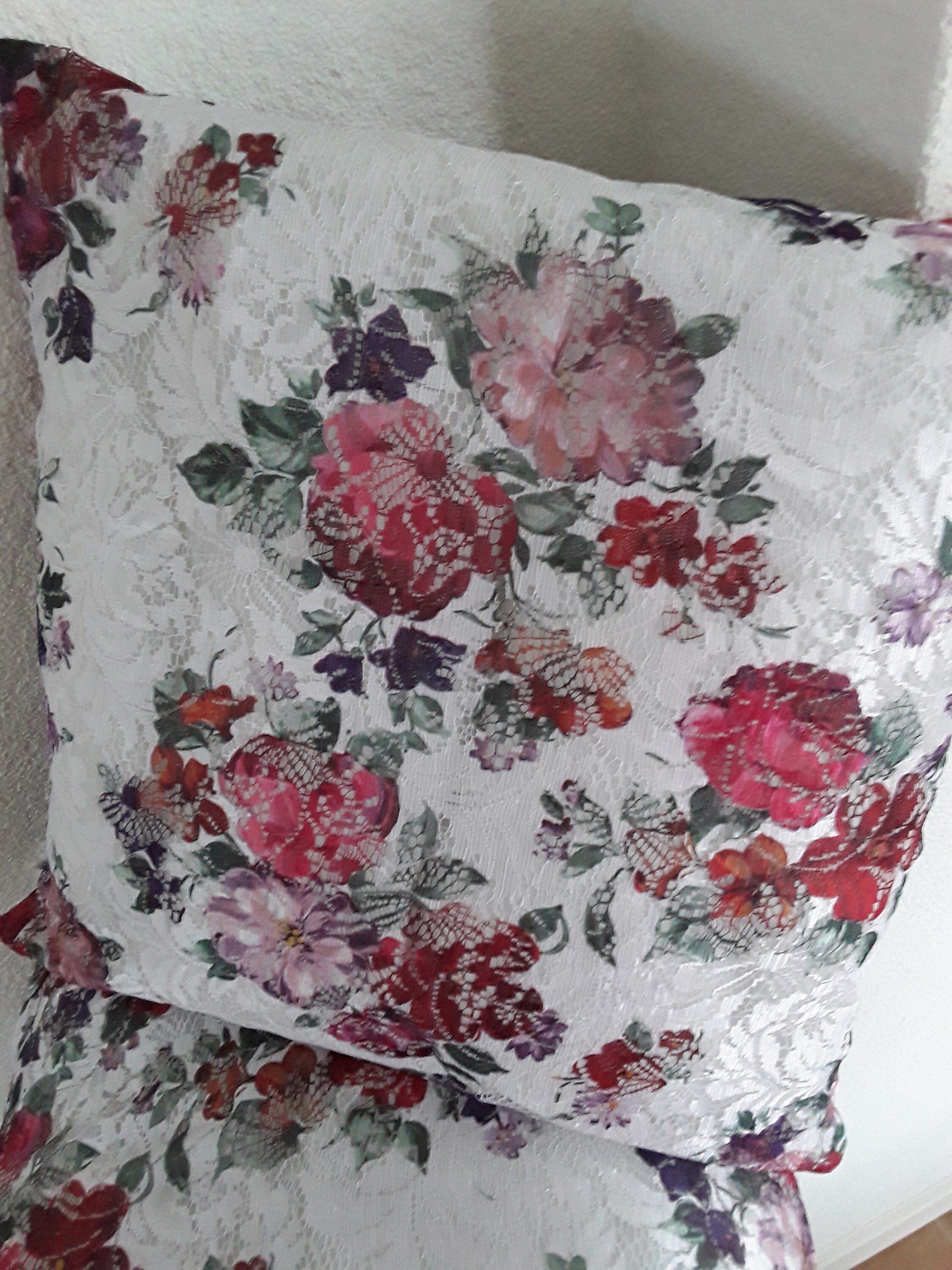 Cushion cover decorative cushion roses 40 x 40 cm