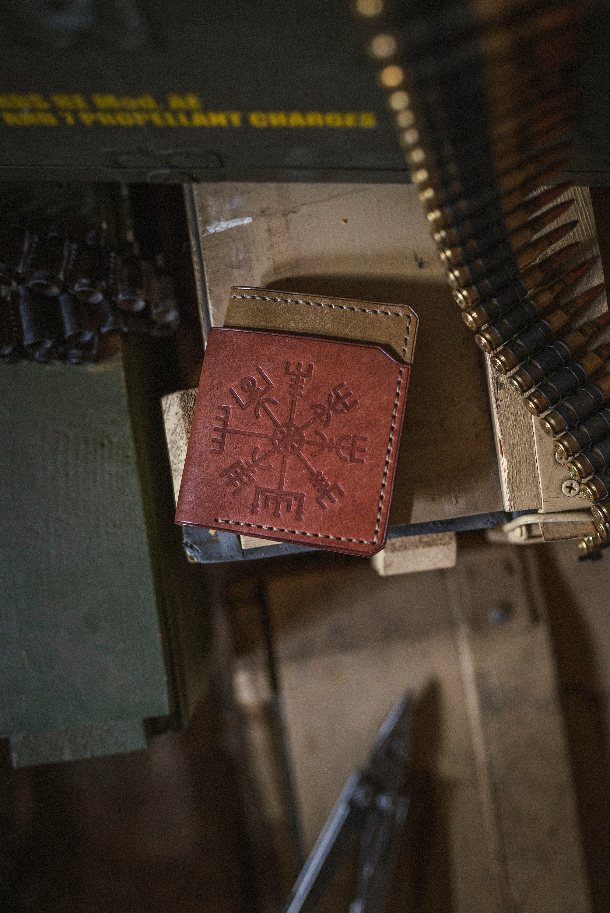 Vegvisir Wallet, Pueblo Leather, Personalized Gift