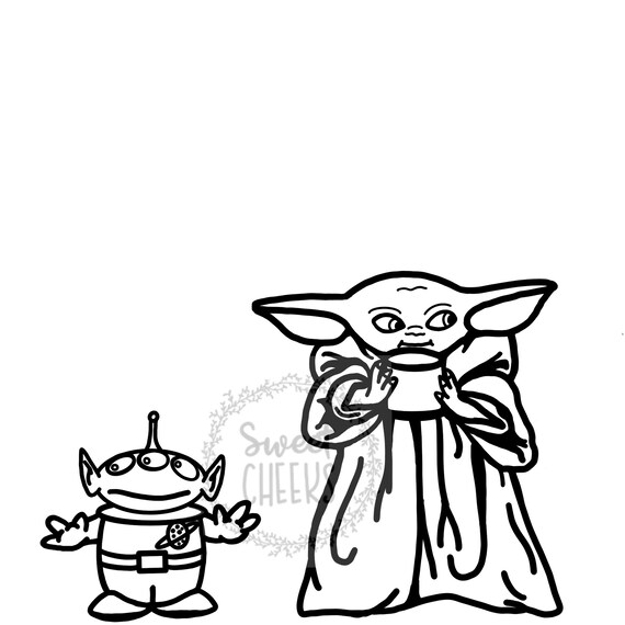 Svg Imprimible Bebe Yoda Juguete Historia Marciano Digital Etsy