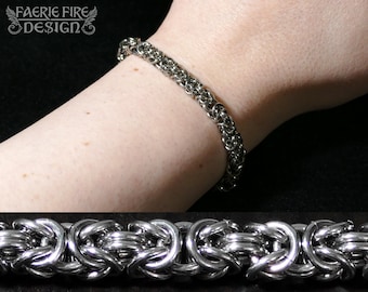 Byzantine Chainmail Bracelet - 18g Stainless Steel