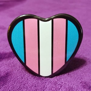 Heart-Shape Pin-Back or Magnet Buttons Sexuality Spectrum Pride Pixel Paint Swatches