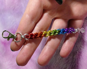 JPL3 / Jens Pind Linkage LGBTQ+ Pride Chainmail Keychains - All Pride Flags Available - Customizable