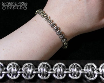 Barrel Weave Chainmail Bracelet - 18g Soft Temper Stainless Steel