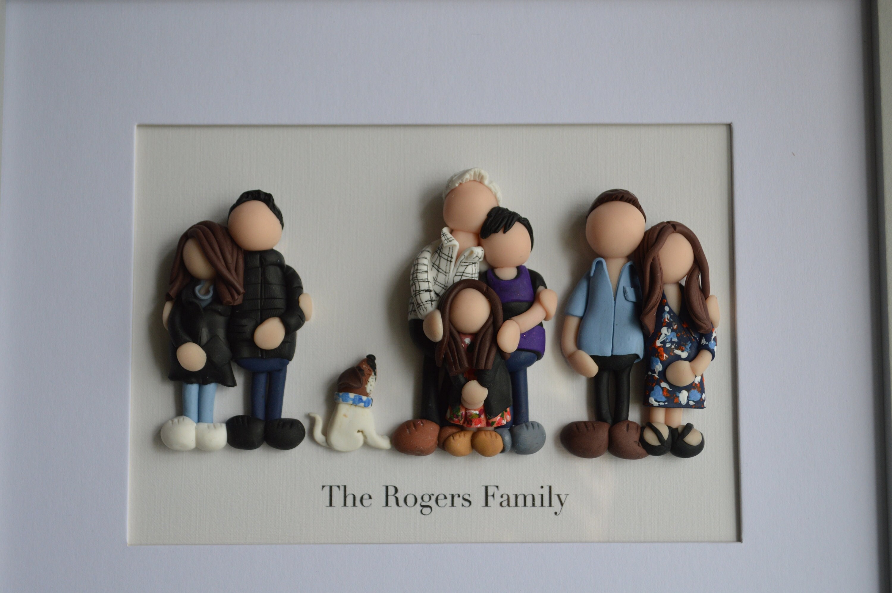 Handmade Clay Family Framed Portraits Unique and Personalised Etsy