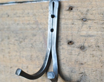 Hand-forged Wall Hook, Custom Fit to Our Personalized Fire Tools, Made to Order