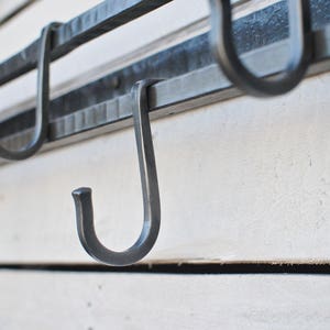 Hand-forged Steel Wall-Mounted Pot Rack, Made to Order image 4