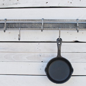 Hand-forged Steel Wall-Mounted Pot Rack, Made to Order