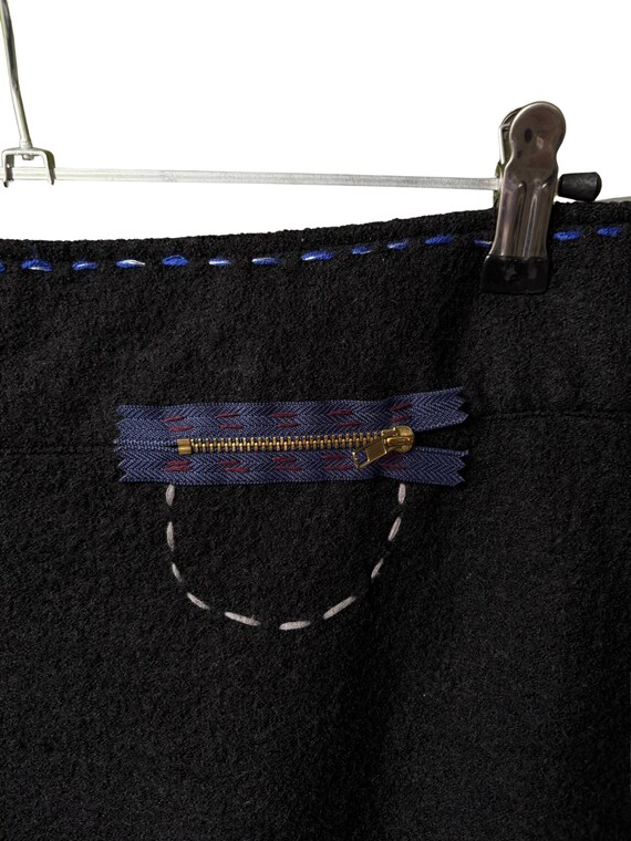 Desigual Mini Skirt Black Patchwork Button Embell… - image 10