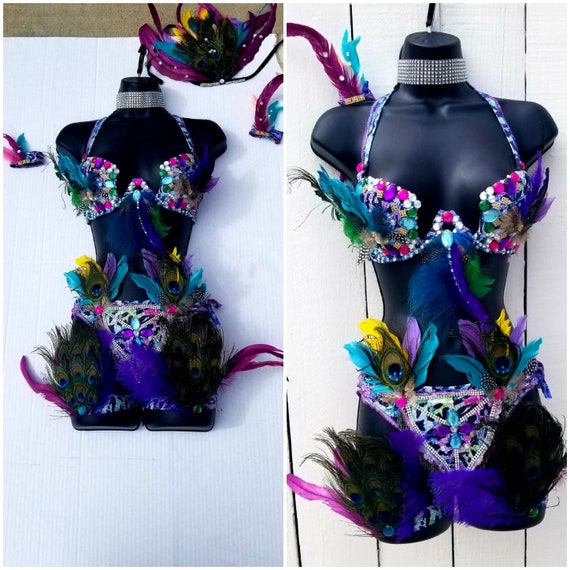Peacock and jeweled bra! Follow my Instagram if you'd like this at