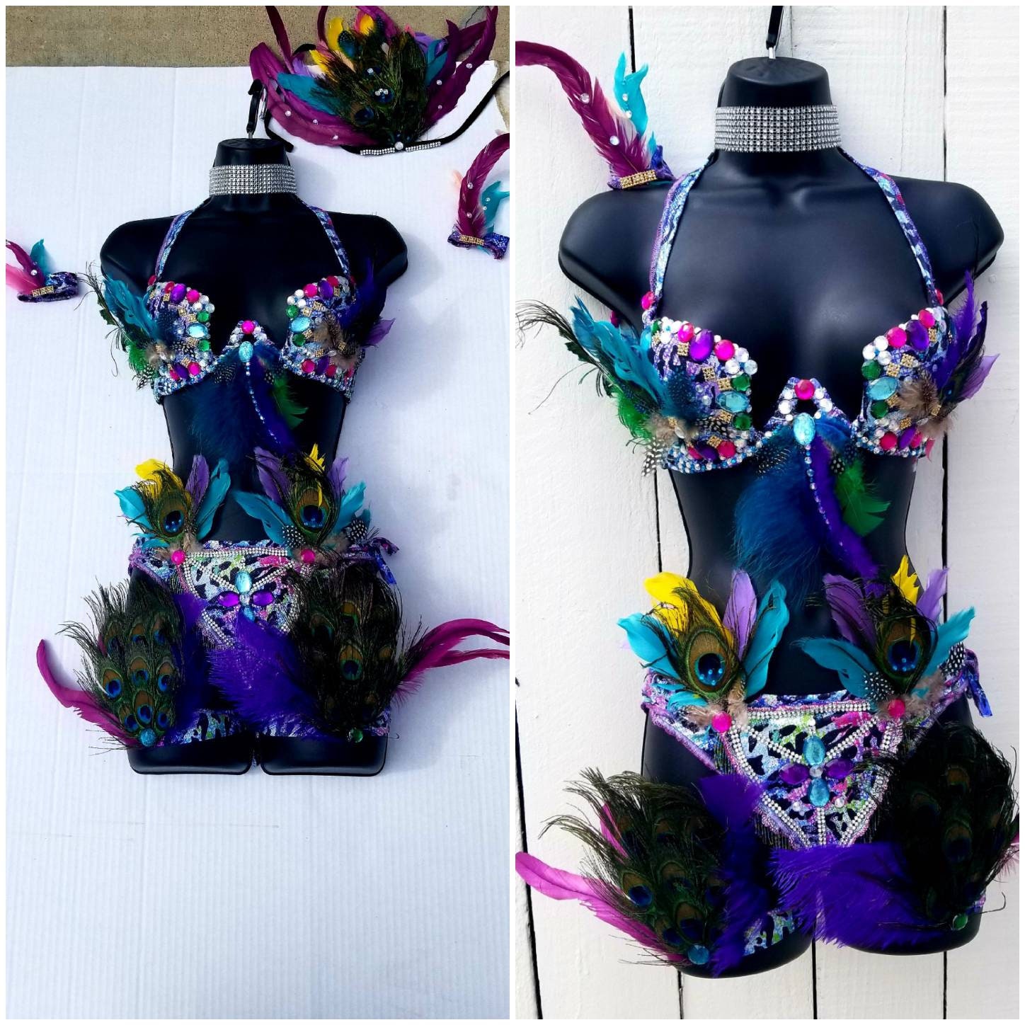 Peacock Purple Goddess Carnival Samba Festival Costume - Etsy
