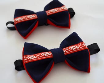 Two Bow Ties for brothers, Mens Bow Tie, Boys Bow Tie, Mens Gift, Bow Tie Set, Blue Bow Tie, Red Bow Tie, Wonen Garterir