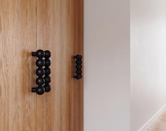 Large Beaded Drawer Handles – Handmade Oak & Ash Wood Cabinet Pulls – Multiple Sizes