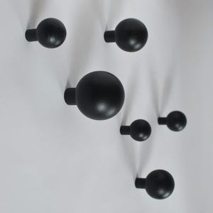 Oak & Ash Wood Ball Wall Hooks – Large Scandinavian Modern Coat Dots