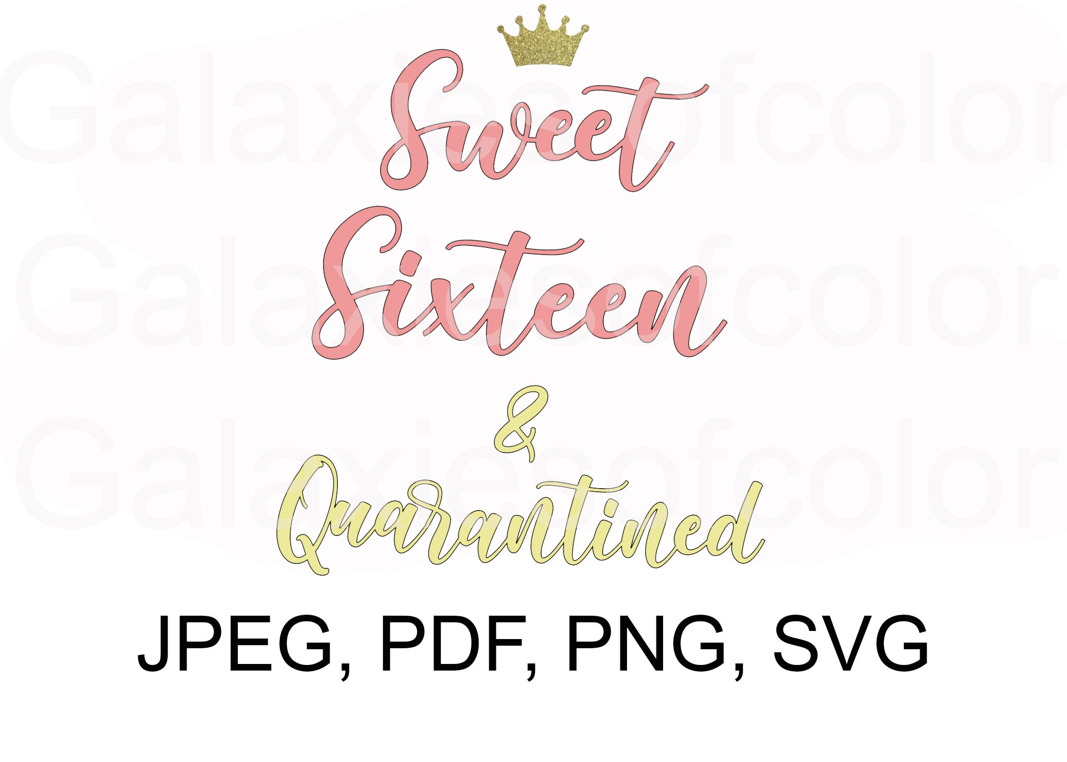Download Quarantine Sweet 16 Birthday SVG | Etsy