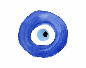 Evil Eye Print, Nazar, Turkish Evil Eye, Digital Download, Mystical print, Bohemian Decor
