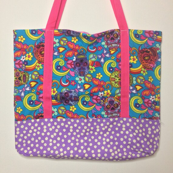 colourful beach bag
