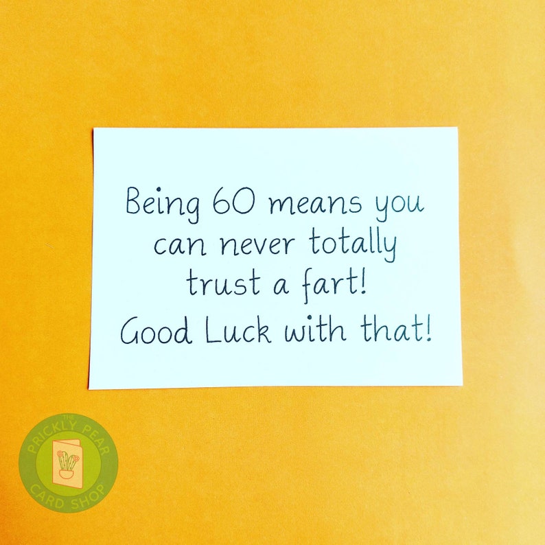 Being 60 Means... 60th Birthday Card Funny Friend Card Etsy UK