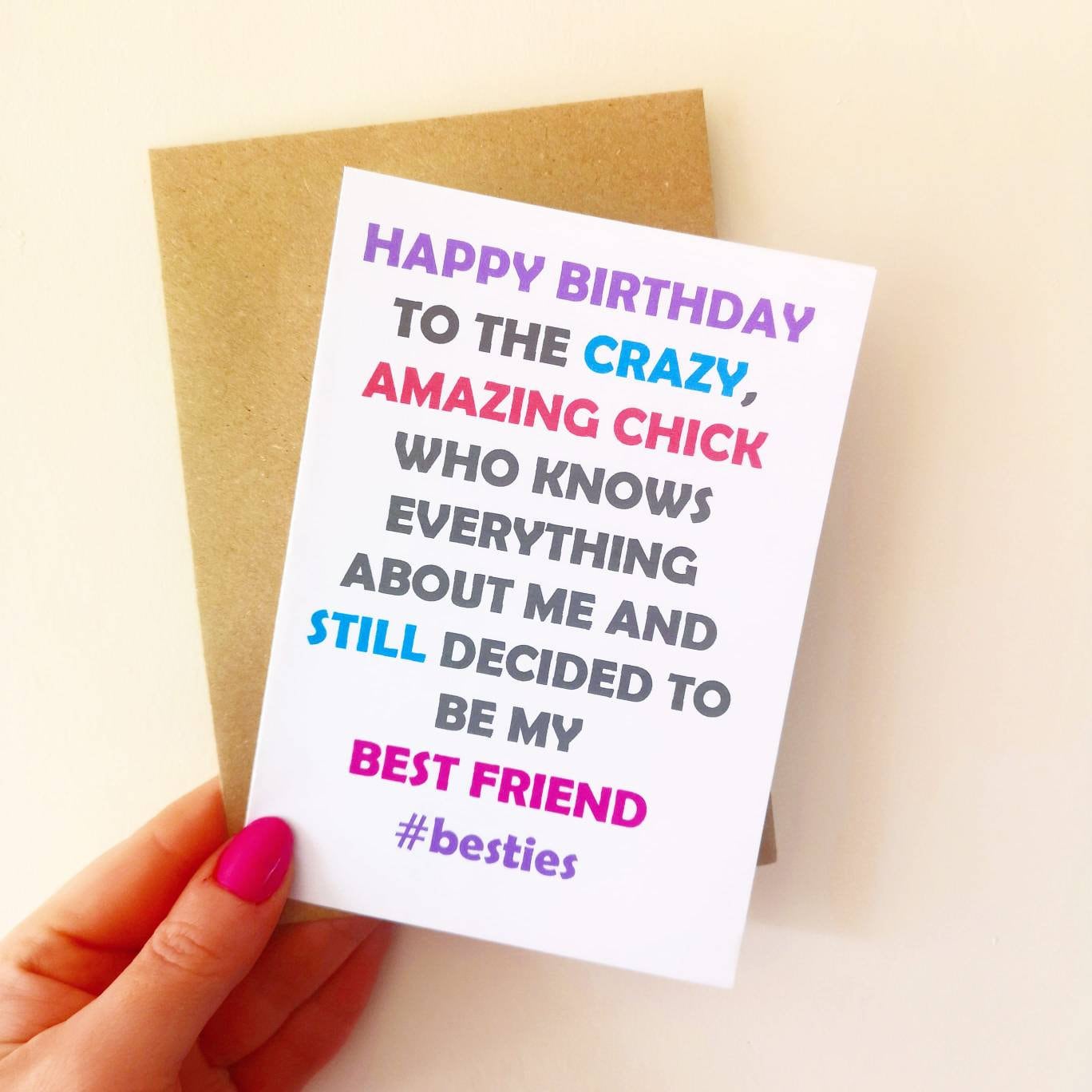 Funny best friend happy birthday card 9 designs to choose | Etsy