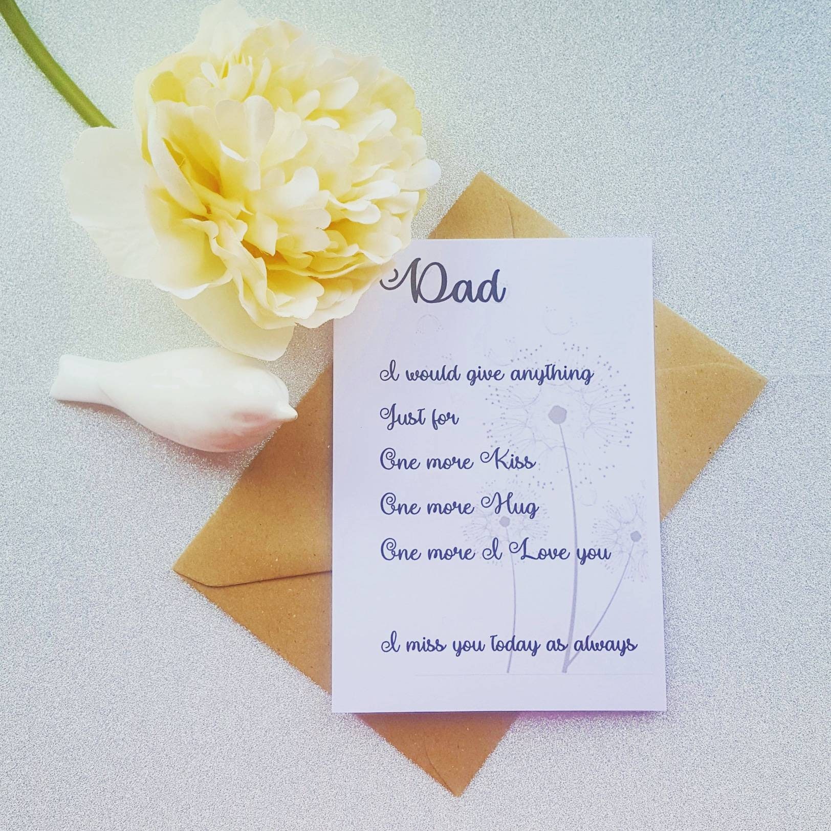 Dad Anniversary In Heaven Birthday Bereavement Card Mum Dad Nan Grandad Anniversary I | Etsy Hong Kong
