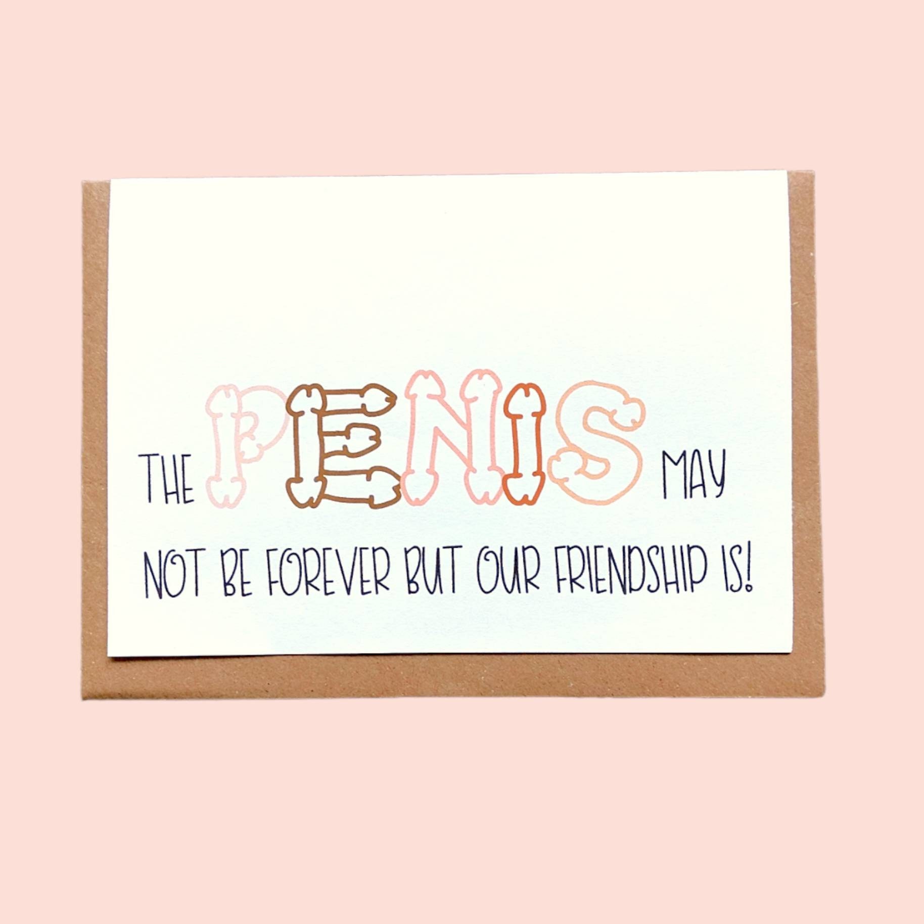 Rude penis card