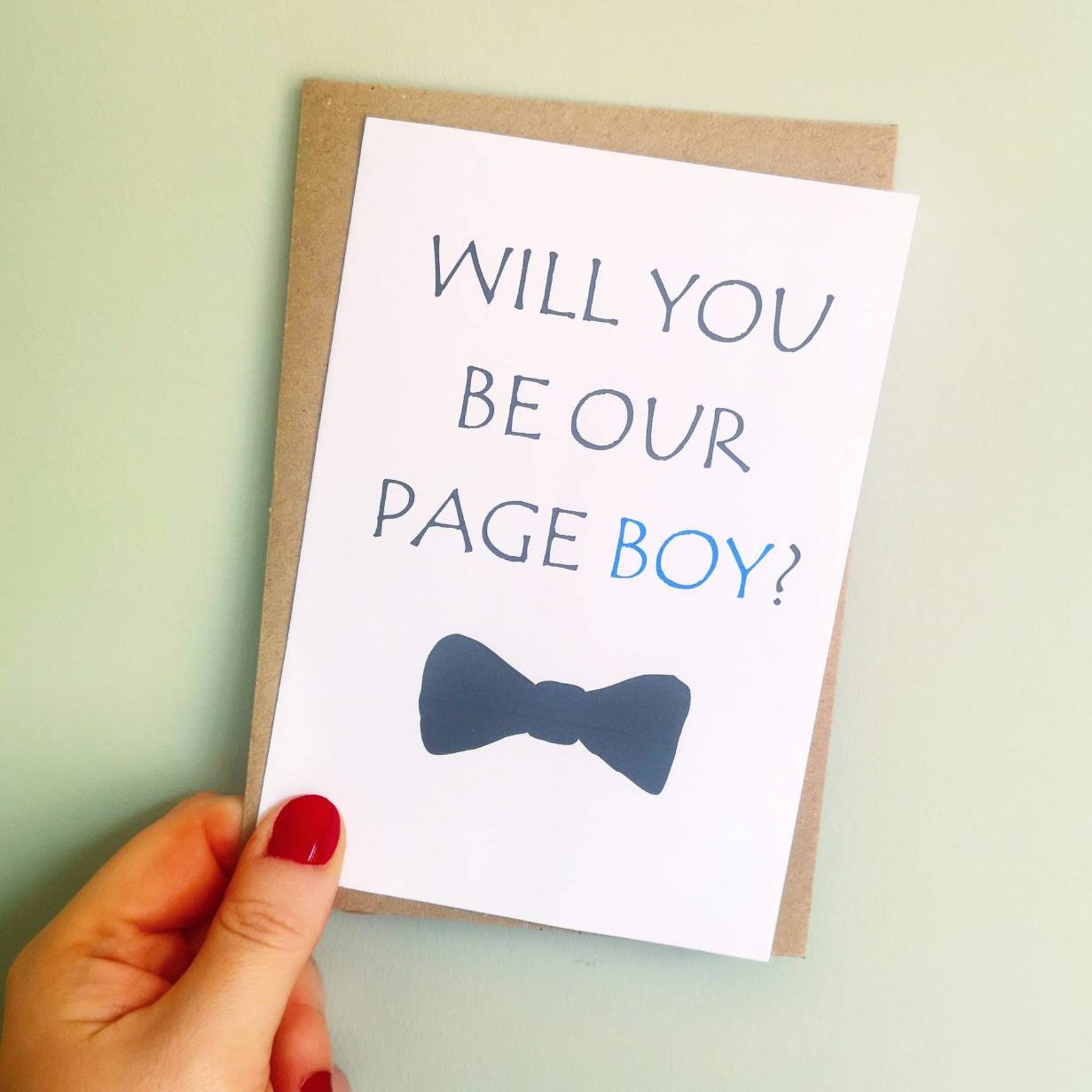 Personalised Page Boy Card Will you be my Page Boy card Etsy