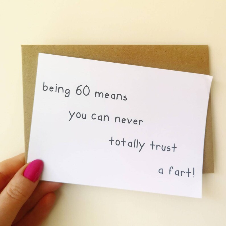 Being 60 Means... 60th Birthday Card Funny Friend Card Etsy UK