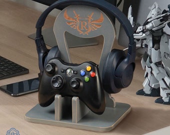 Personalized Plywood Headphone and Controller Stand, Gamer Gift