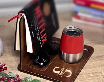 Gifts for Book Lovers, Unique Gifts, Wooden Book Stand, Night Stand, Coffee Table, Bookmark, Christmas Gift