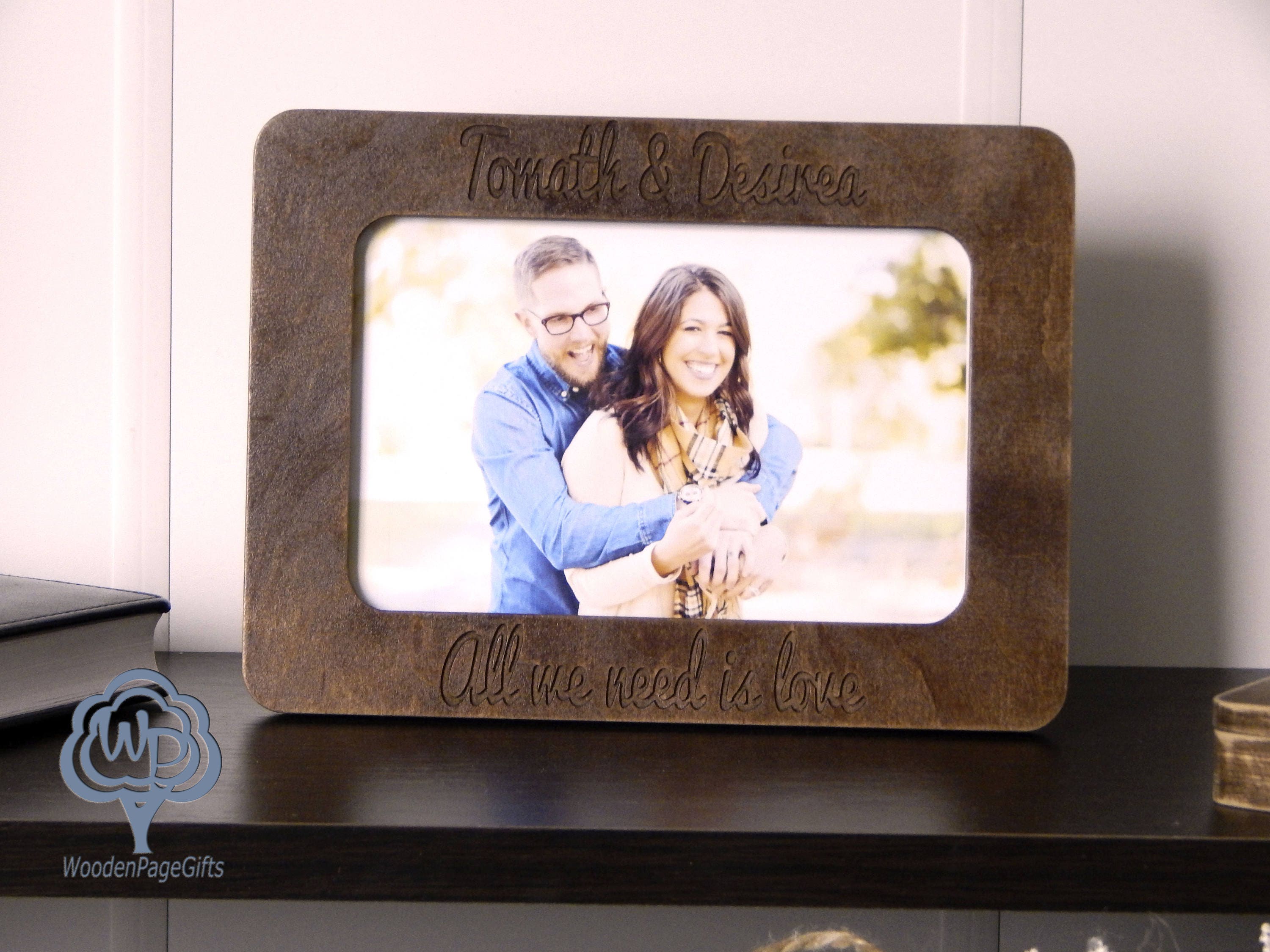 Picture Frame for couple Personalized Rustic Wood Picture Etsy