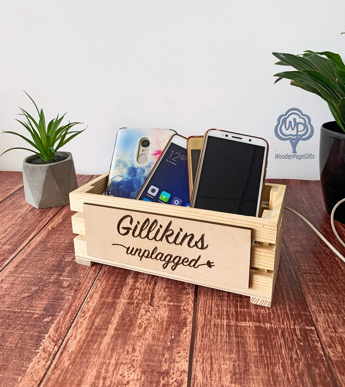 Personalized unplugged box Family Cell Phone Box Family time Etsy