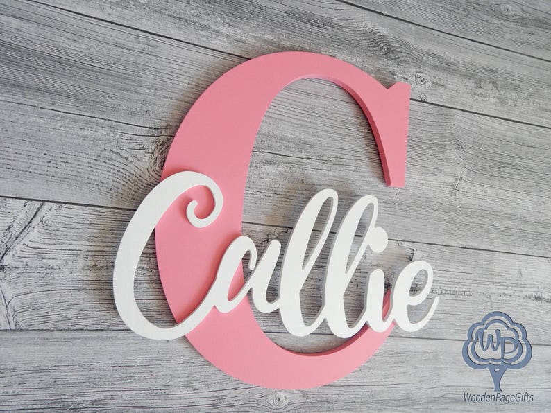 Wooden baby name sign Personalized Name Sign for nursery decor Etsy