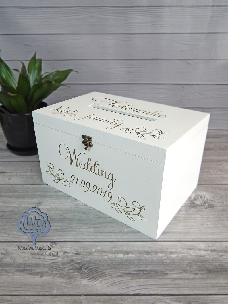 Elegant Wedding Card Box Wooden Money Box Wedding Card Etsy