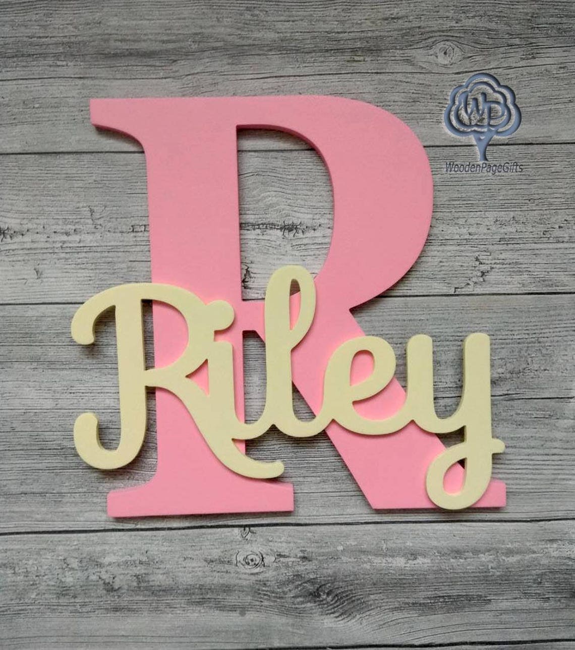 Nursery Names Letters Name Sign Letter Personalized Wooden Etsy