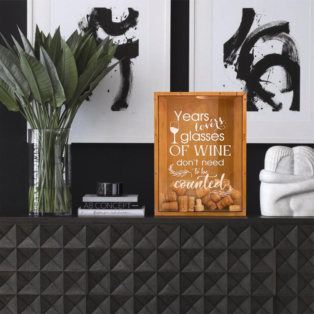 Holder for Wine Cork, Shadow Box Wine Cork Holder, Wine Cork Bottle