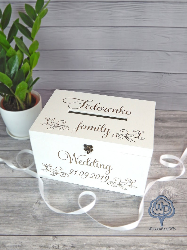 Elegant Wedding Card Box Wooden Money Box Wedding Card Etsy