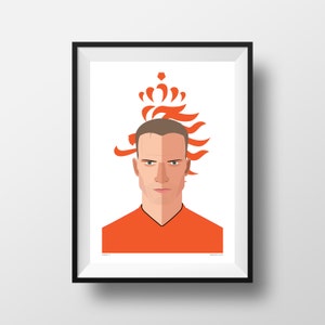 Dennis Bergkamp Poster, Netherlands International, Legend, Holland, Arsenal, Ajax, Premier League, Eredivisie, Illustration, football