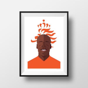 Clarence Seedorf Poster, Netherlands International, Legend, Holland, Milan, Calcio A, Real Madrid,  Illustration