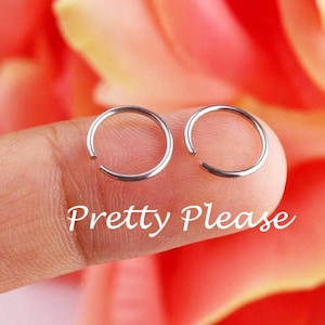 Nose Ring Cartilage Earring Helix Ring Hoop Tragus Ring Nose Hoop Minimalist Lightweight-Comfortable Piercing Jewelry Stud