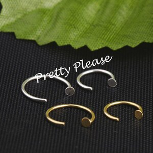 Nose Piercing Hoop Jewelry Comfortable Fit Cartilage Earring Helix Hoop Tragus Earring Nose Ring 925 Sterling Silver