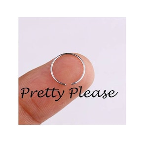 Surgical Steel Nose Hoop/Nose Ring - Minimalist Helix Hoop /Tragus Earring Cartilage Earring - Elegant Body Piercing Jewelry - Lightweight