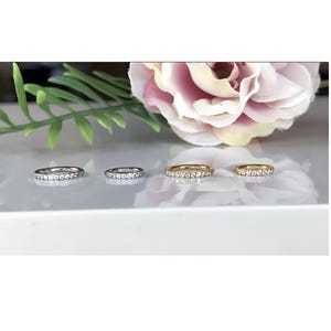 Nose Ring, Hinged Clicker, Tragus Hoop, Helix Earring, Septum Ring, Forward Helix, AB Crystal, Conch, Cartilage Piercing, Nose Hoop Jewelry