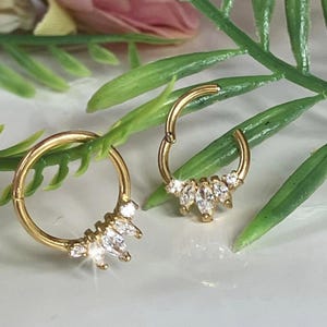 Gold Nose Ring, Dainty Nose Hoop, Huggie Nose Piercing, Helix & Cartilage Piercing, Nose Jewelry, Conch Hoop SPIKO, Tragus Piercing Jewelry