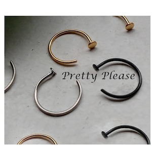 Dainty Open Nose Ring Hoop Surgical Steel, Forward Helix Hoop Cartilage Earring, Helix & Tragus earring - Stylish Body Jewelry for Every Day