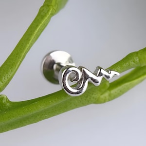 16g Flatback Stud, Helix Earrings, Tragus,Piercing Jewelry, Labret Stud, Cartilage Earring, Conch,  Dainty Internally Threaded Screw KEZA