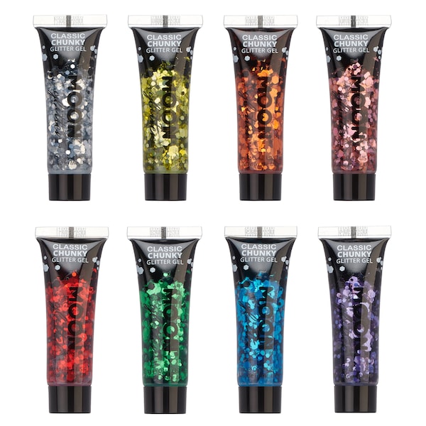 Classic Chunky Face & Body Glitter Gel by Moon Glitter - 12ml - Glitter Face Paint