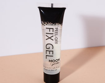 Peel-Off Glitter Fix Gel by Moon Glitter - Cosmetic Glitter Adhesive Primer for Face and Body - 50ml