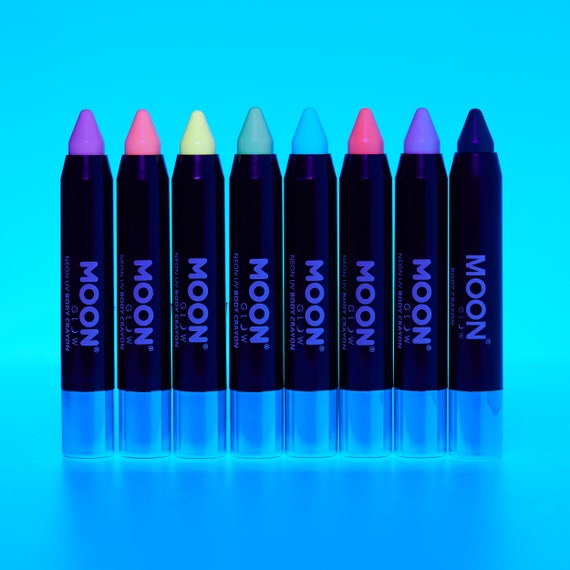 Neon UV Pastel Paint Stick Body Crayon makeup by Moon Glow - 3.2g